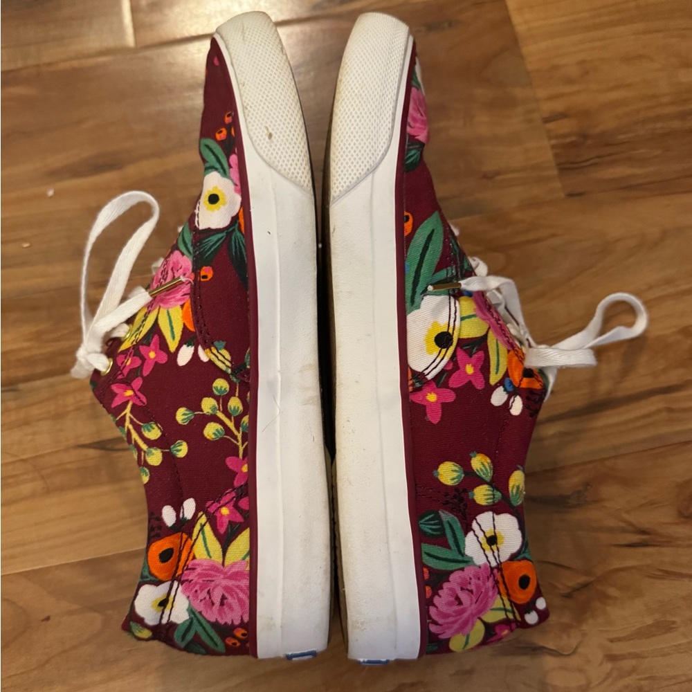 Keds x Rifle Paper Co. Anchor Vintage Blossoms Sneakers Anthropologie Sz 8 Boho - Picture 9 of 10